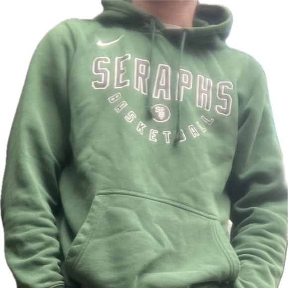 Men’s Nike St. Bonaventure Seraphs Basketball Green Hoodie Sweatshirt Size Small - Picture 4 of 10
